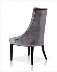 Anthea Grey Velour Dining Chairs (Set of 2)