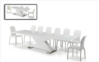 Tamsin Modern White Lacquer Dining Table