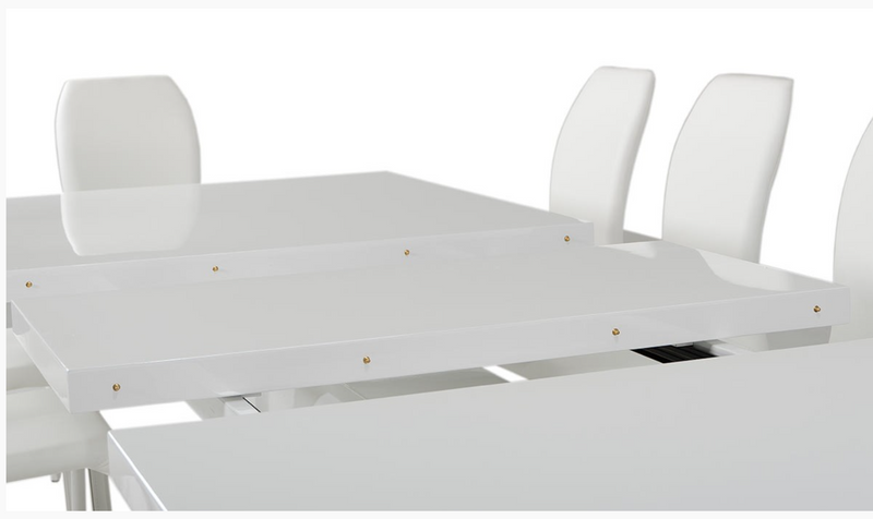 Tamsin Modern White Lacquer Dining Table