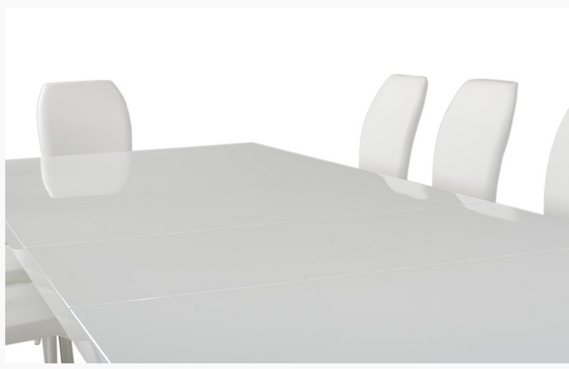 Tamsin Modern White Lacquer Dining Table