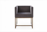 Ethel Modern Dark Grey & Copper Dining Chair