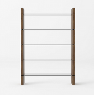Calla Modern Walnut Veneer Bookshelf