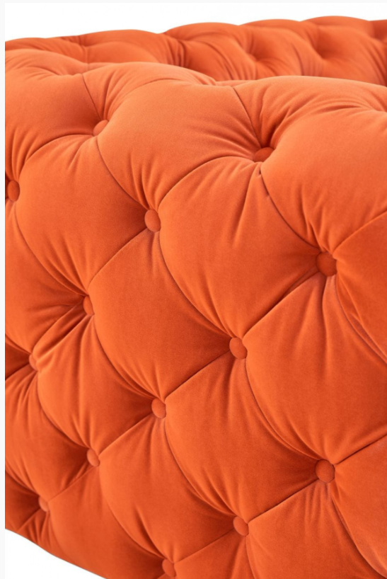 Clio Modern Orange Fabric Sofa