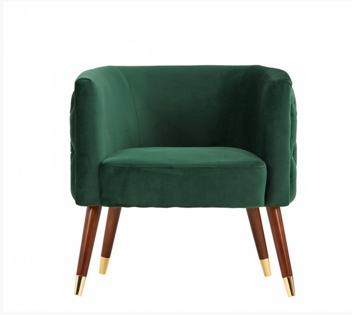 Axelle Modern Green Velvet Accent Chair