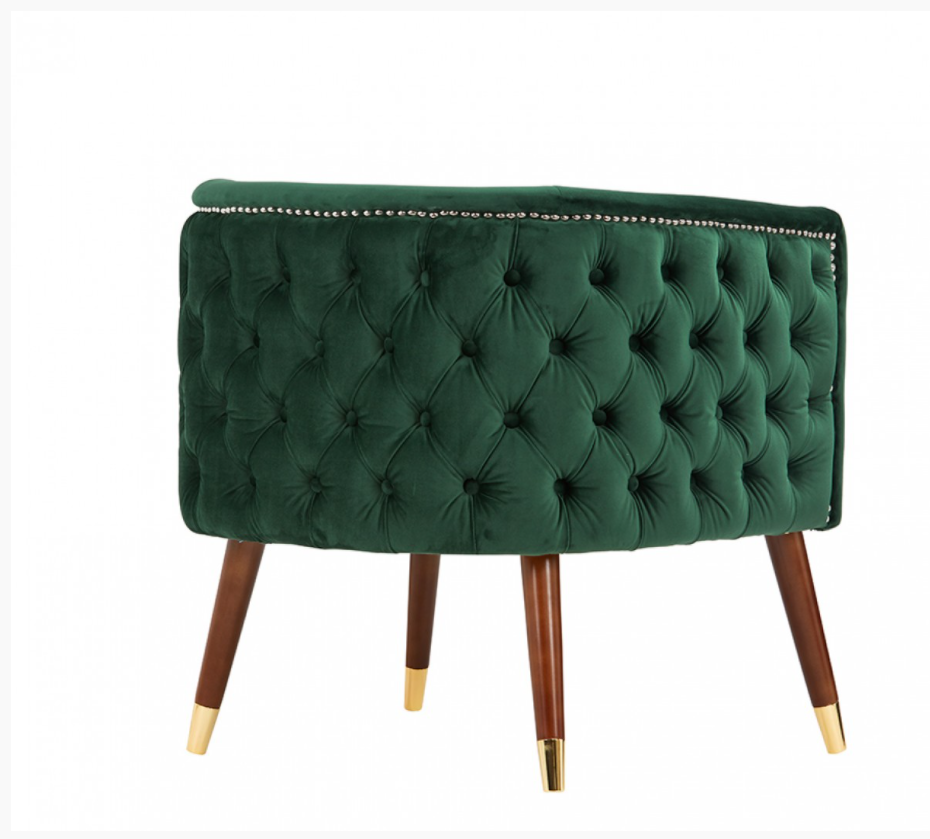 Axelle Modern Green Velvet Accent Chair