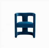 Branwen Modern Blue Velvet Accent Chair