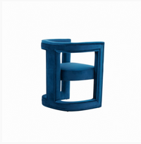 Branwen Modern Blue Velvet Accent Chair