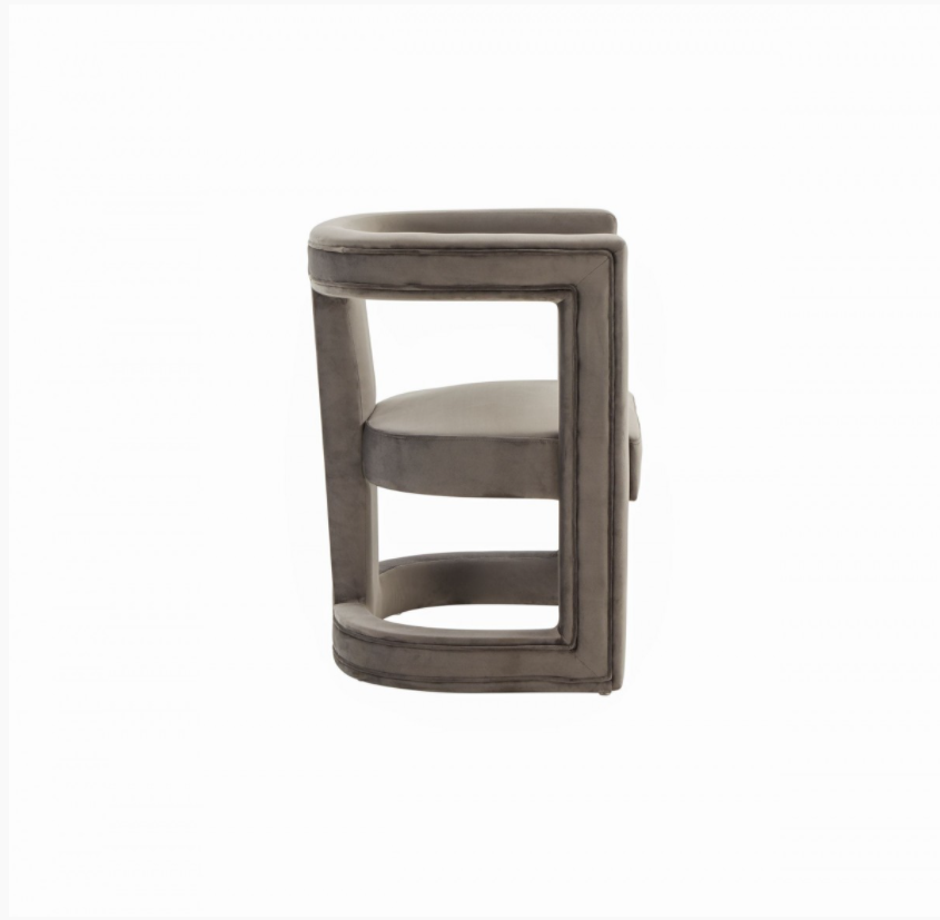 Branwen Modern Grey Velvet Accent Chair