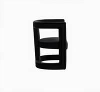 Branwen Modern Black Velvet Accent Chair