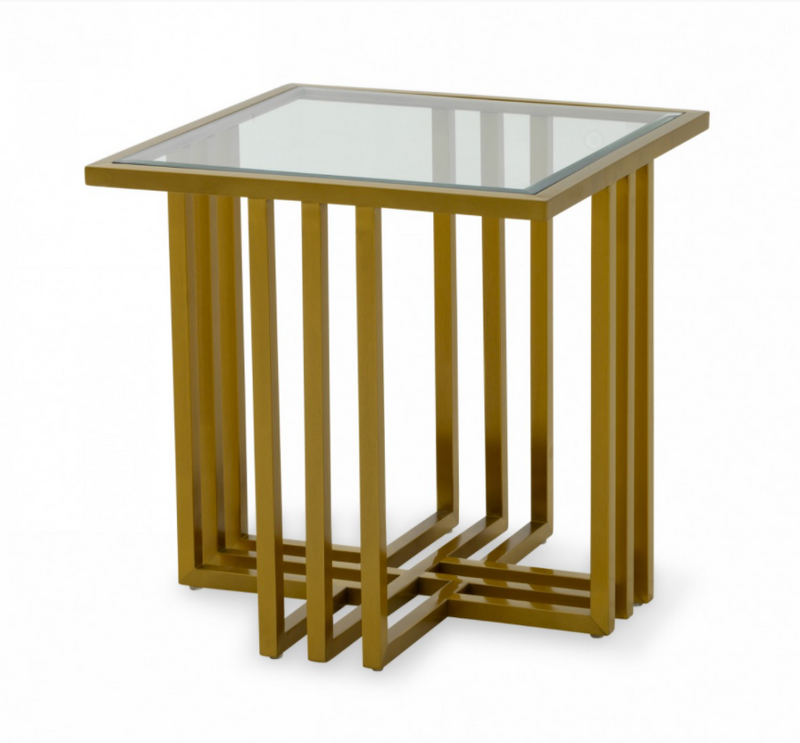 Calypso Brushed Gold End Table