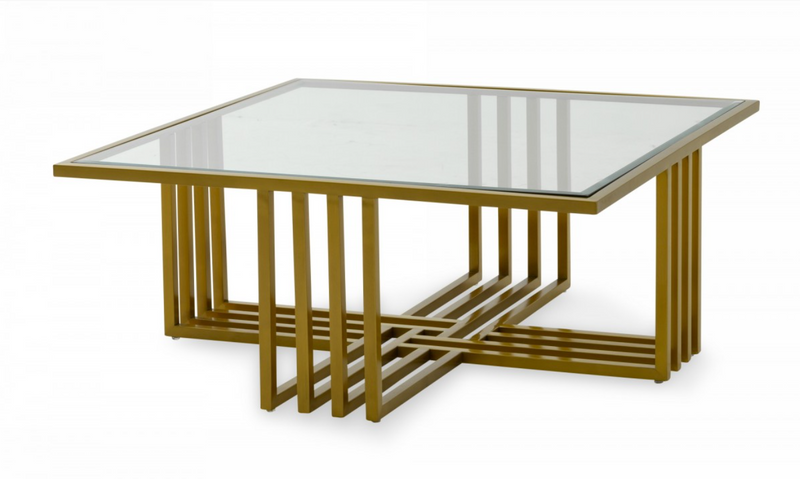 Calypso Brushed Gold Coffee Table