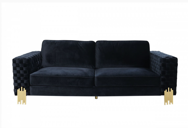Damara Modern Black Velvet Sofa