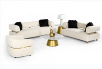 Daly Glam Beige Fabric Sofa