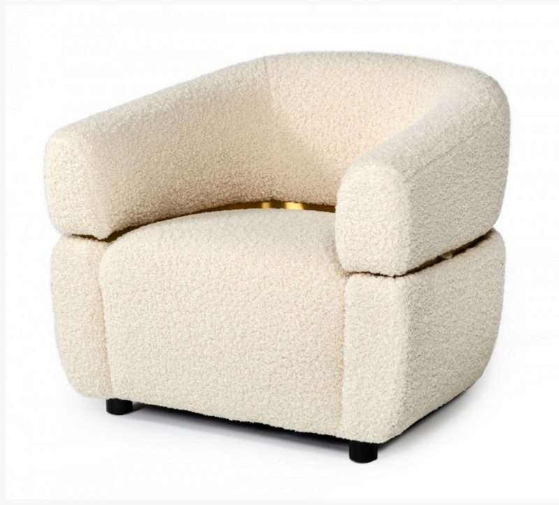 Daly Glam Beige Fabric Chair