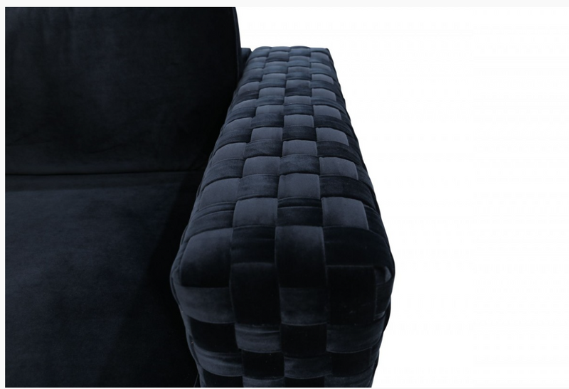 Damara Modern Black Velvet Sofa