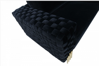 Damara Modern Black Velvet Sofa