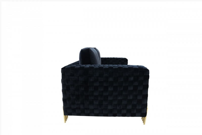 Damara Modern Black Velvet Sofa
