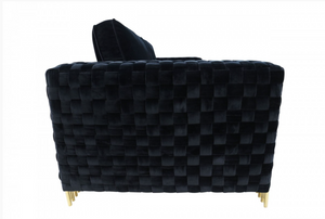 Damara Modern Black Velvet Sofa