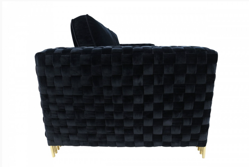 Damara Modern Black Velvet Sofa