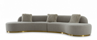 Giovanni Grey Fabric Sectional Sofa