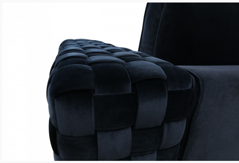 Damara Modern Black Velvet Sofa
