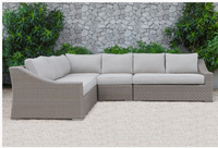 Meridian Outdoor Beige Sectional Sofa Set