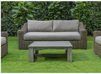 Meridian Outdoor Beige Wicker Sofa Set