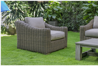 Meridian Outdoor Beige Wicker Sofa Set