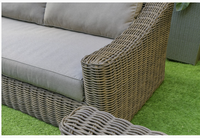 Meridian Outdoor Beige Wicker Sofa Set