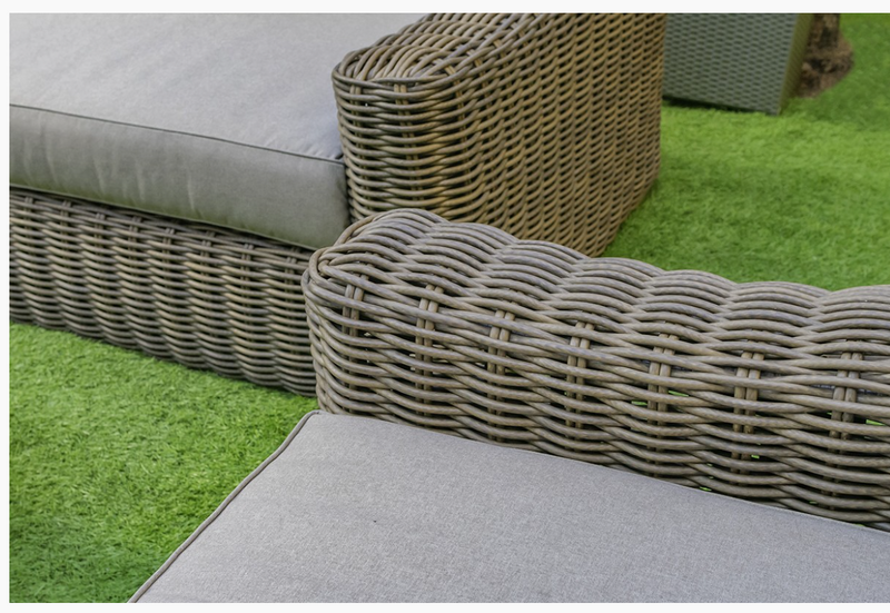 Meridian Outdoor Beige Wicker Sofa Set