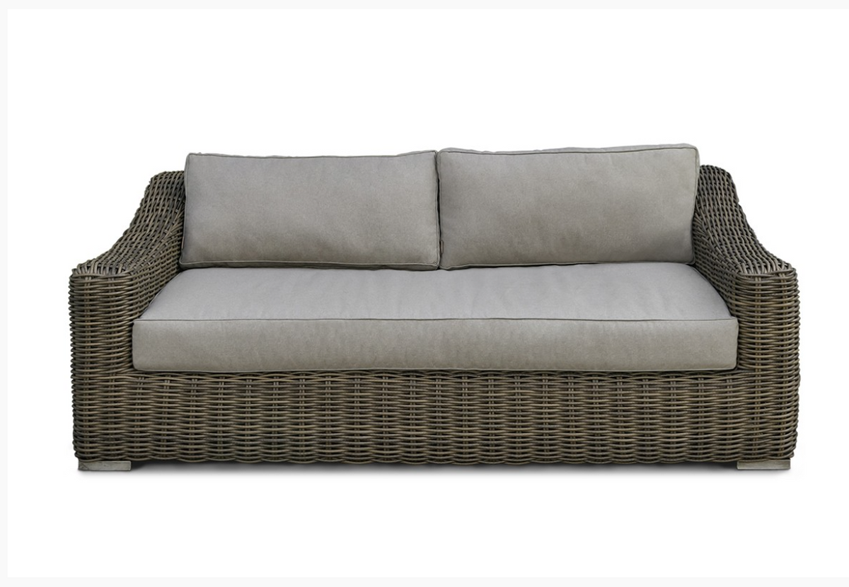 Meridian Outdoor Beige Wicker Sofa Set