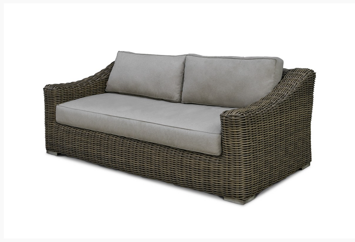 Meridian Outdoor Beige Wicker Sofa Set