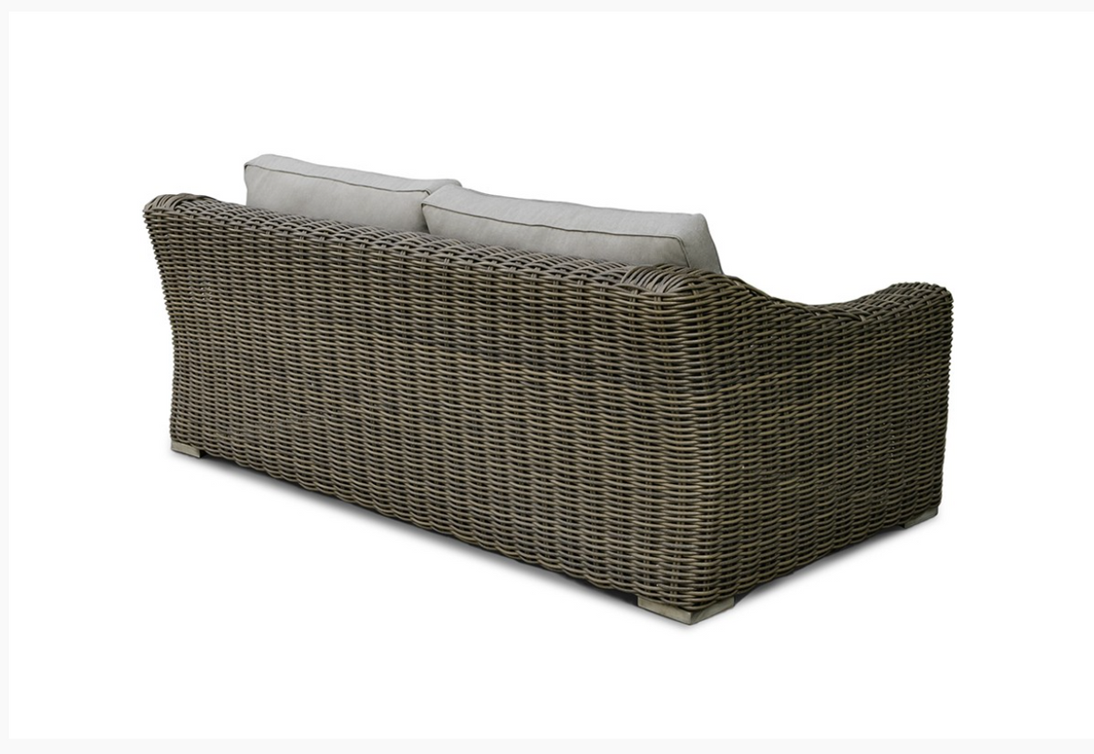 Meridian Outdoor Beige Wicker Sofa Set