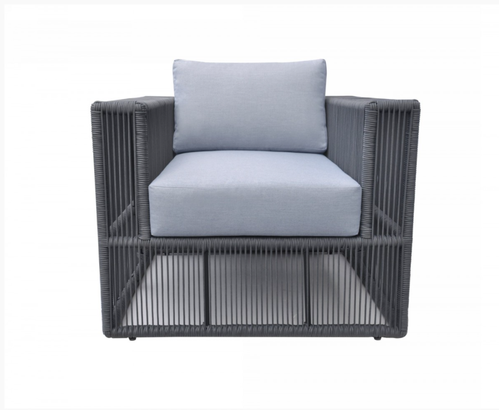 Meridian Modern Outdoor Light Grey & Dark Grey Sofa Set