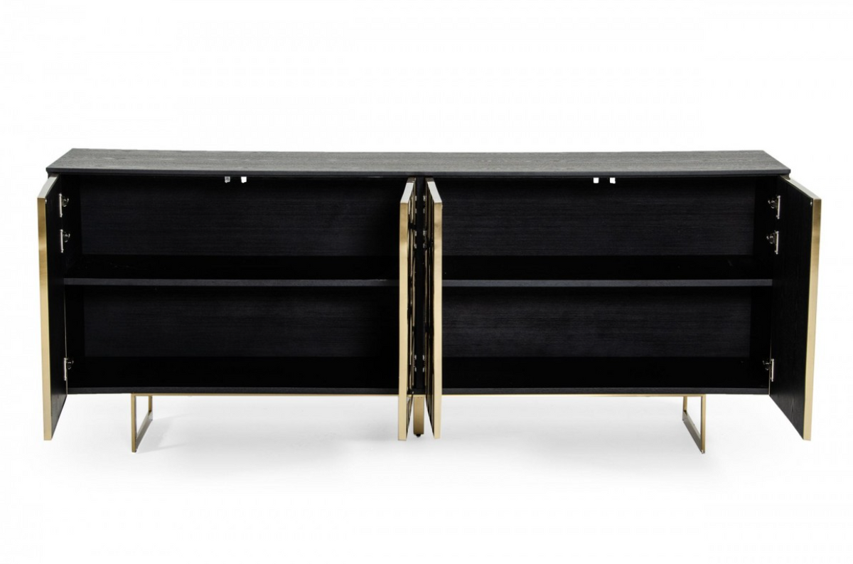 Cipriana Black Oak & Champagne Modern Buffet