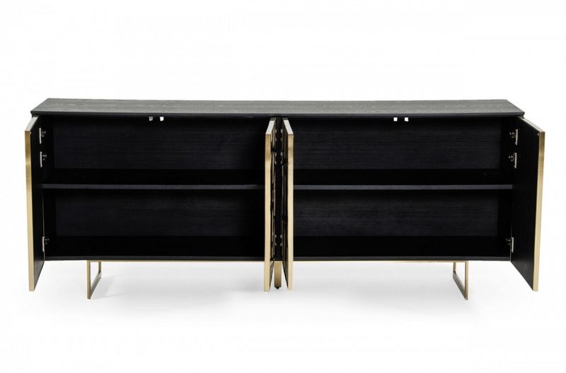 Cipriana Black Oak & Champagne Modern Buffet