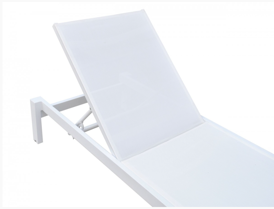 Meridian Modern Off White Outdoor Chaise Lounge