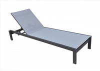 Meridian Modern Dark Charcoal Outdoor Chaise Lounge