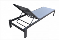 Meridian Modern Dark Charcoal Outdoor Chaise Lounge