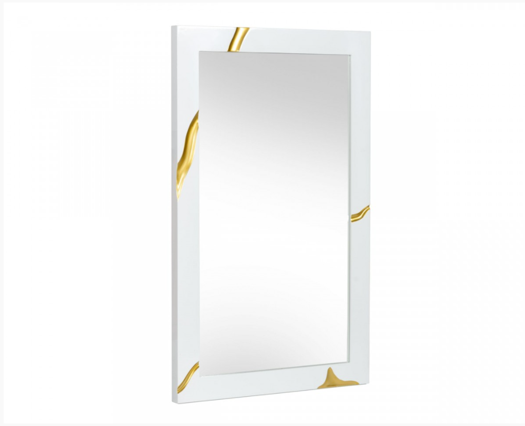 Fable Modern White Gloss with Gold Mirror