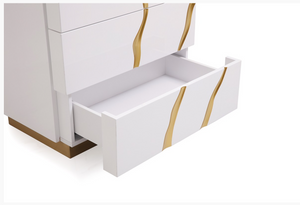 Fable Modern White Gloss with Gold Chest
