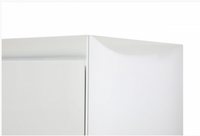 Starling Modern White Gloss with Stainless Steel Buffet