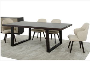 Taja Modern Beige & Oak Dining Chairs (Set of 2)