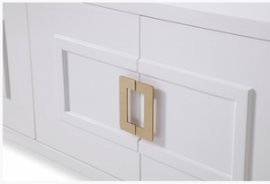 Tessie Contemporary White Gloss & Champagne Gold Buffet