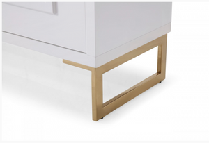 Tessie Contemporary White Gloss & Champagne Gold Buffet