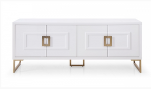 Tessie Contemporary White Gloss & Champagne Gold Buffet