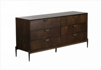 Tove Modern Acacia & Brass Dresser