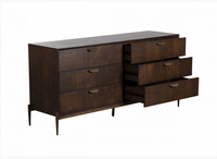 Tove Modern Acacia & Brass Dresser