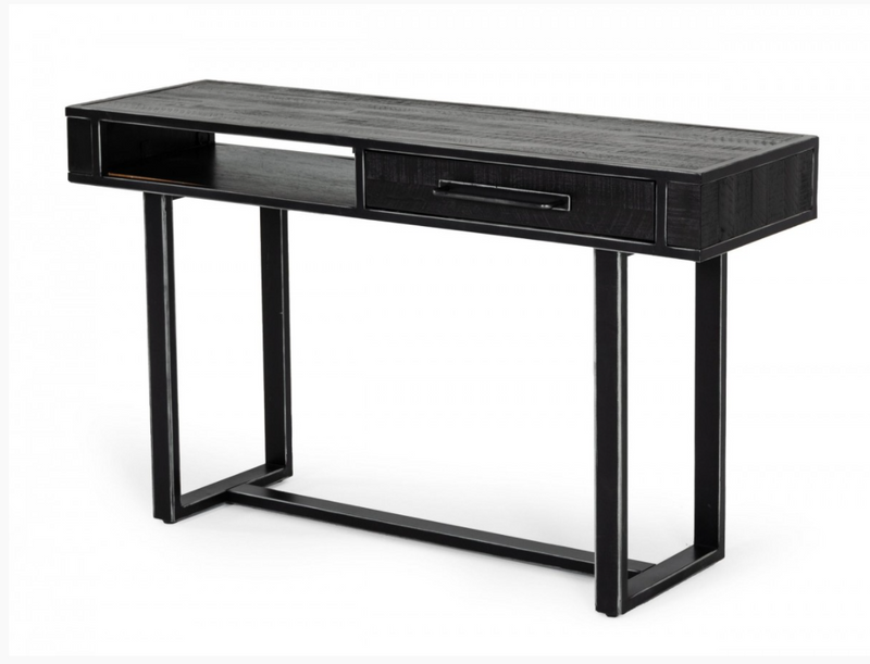 Tuesday Modern Black Acacia Console Table