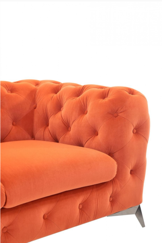 Clio Modern Orange Fabric Chair